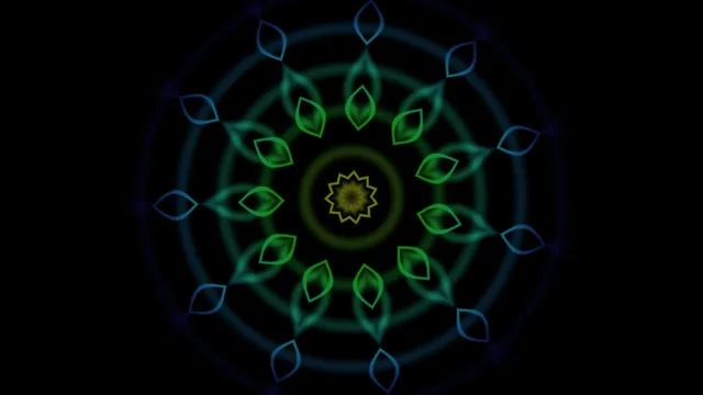 Visual generado por RAVEN VJ: Mandala